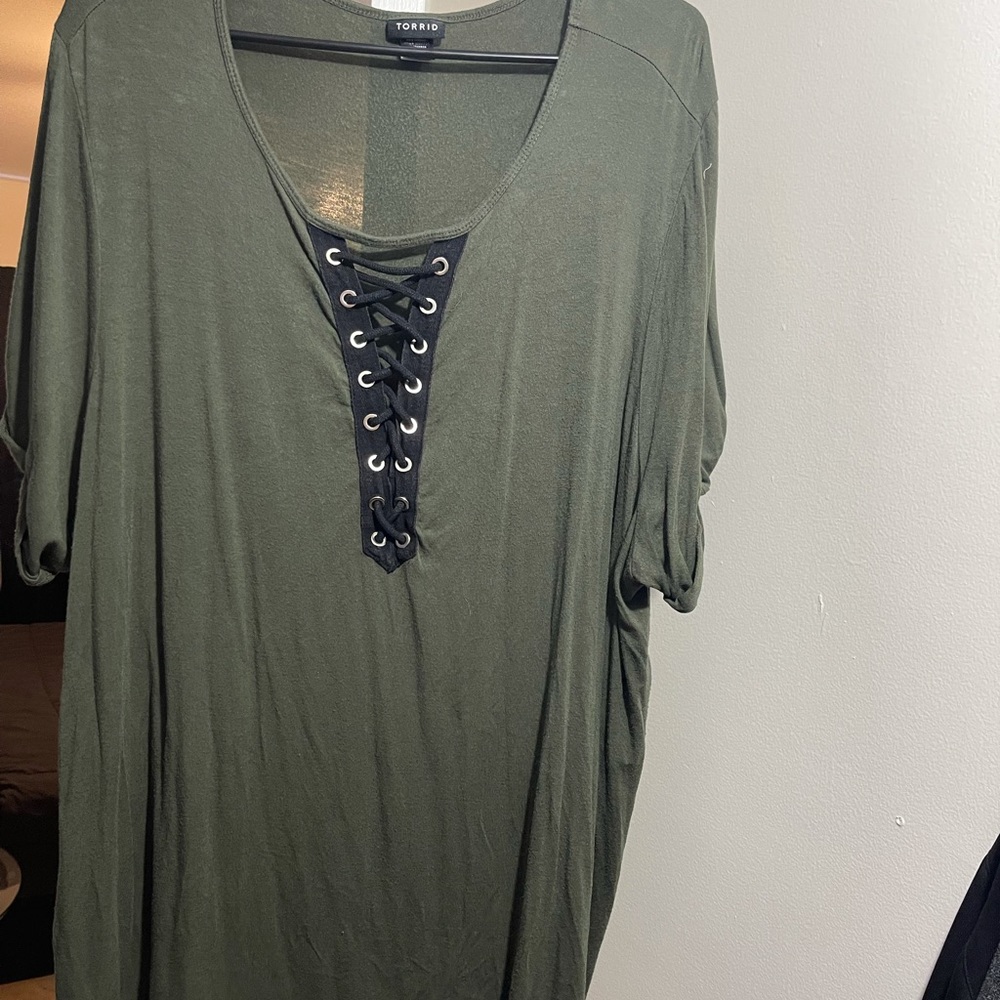 Torrid Green Short Sleeve Top